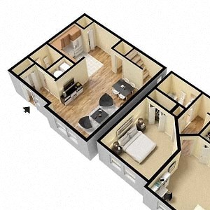 Two bedroom townhome available